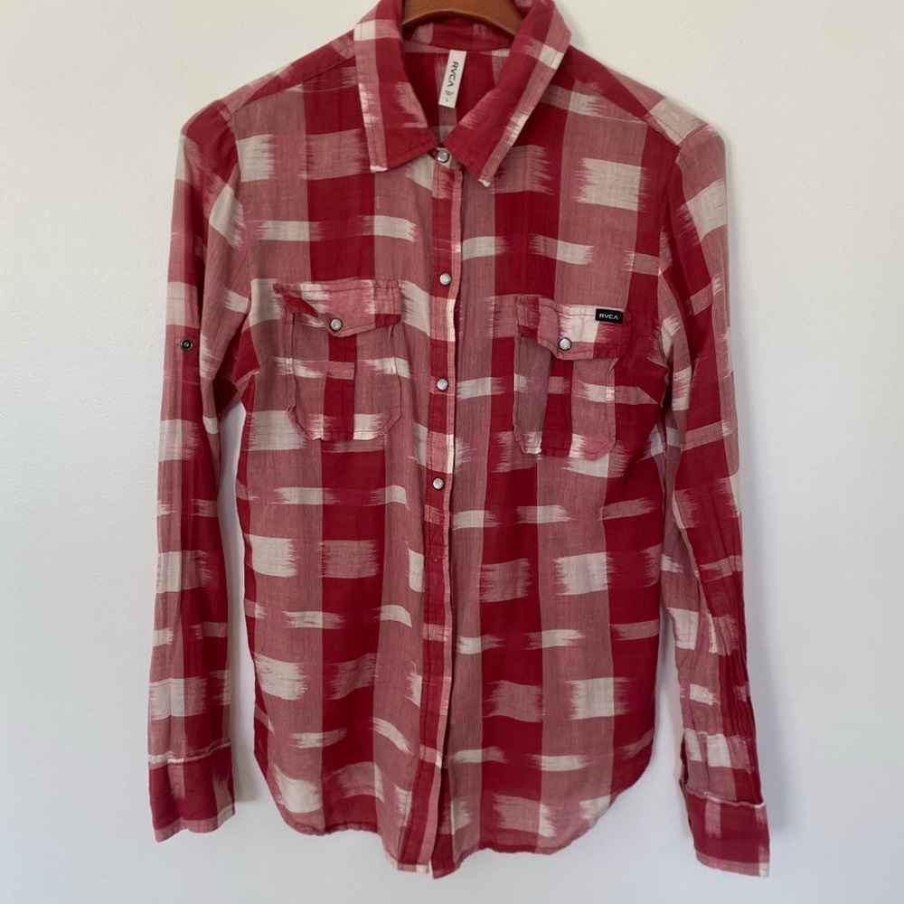 RVCA Red Plaid Shirt